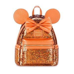 Loungefly Minnie Mouse Sequined Mini
Backpack - Peach Punch